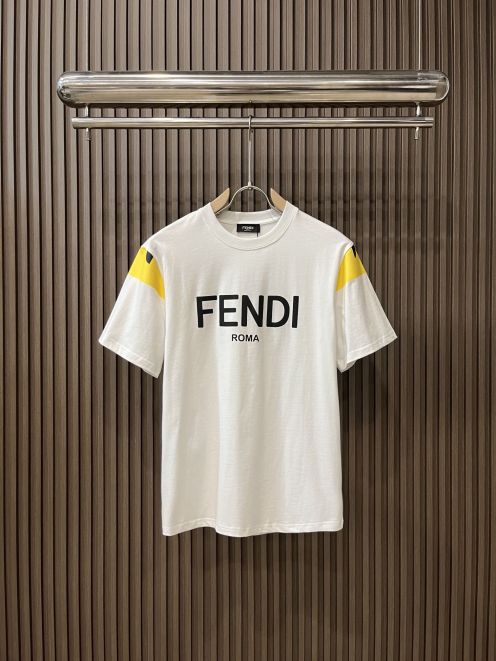 お値打ち価格 fendi t シャツ メンズ激安通販 トップス 純綿 柔らかい 特別なデサント プリント ホワイト