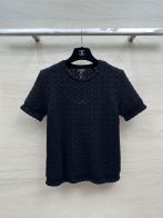 シャネル t シャツ偽物 心地よい着用感 純綿 トップス 半袖 シンプル 高級感 品質保証 ブラック