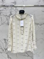 超激得価格 セリーヌ アロハ シャツ偽物 柔らかい トップス ファッション感 シルク素材 ホワイト