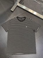 キッズ セリーヌtシャツ激安通販 ロゴプリント 純綿 半袖 柔らかい トップス 縞模様 メンズ ブラック