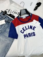 セリーヌ カジュアルシャツコピー シンプル 純綿 お得品‼ 半袖トップス ゆったり 定番 ブルー