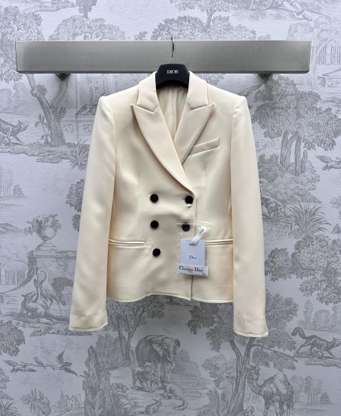 レディース ディオールジャケットスーパーコピー スーツ トップス 柔らかい 高級感 日常服 ビジネス 通勤 ハンサム ホワイト