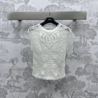 ディオール セータースーパーコピー ニット素材 トップス 無袖 シンプル 柔らかい 通勤 優雅 ファッション ホワイト