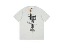 人気流行品 simpleトップス ステューシーtシャツメルカリ偽物 純綿 短袖 写真プリント 品質保証 グレイ