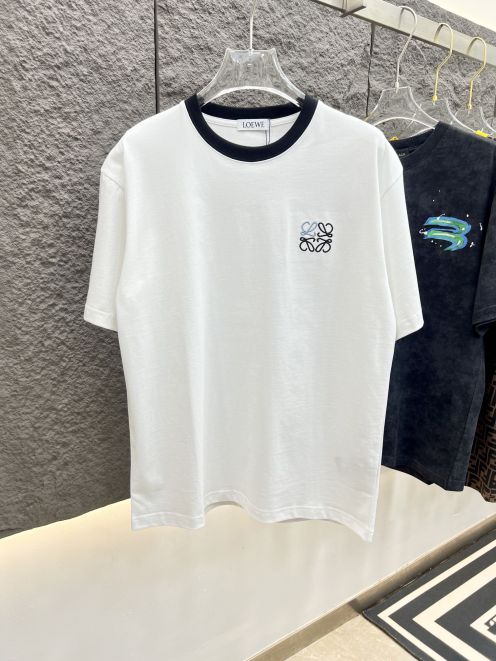 ロエベtシャツ 偽物 見分け方偽物 丸首 人気品 クルーネック 100％綿 トップス 春夏半袖 心地よい着用感 ホワイト