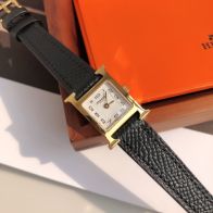 エルメス 時計値段スーパーコピー H形ケース シンプル 牛革 ウォッチ 腕時計 文字盤 ミニ 大人気 ブラック