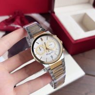 フェラガモ 腕時計スーパーコピー 高級品 ビジネス ウォッチ 白い文字盤 メンズ スチールバンド 薄い 