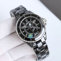 シャネル 腕時計 ヴィンテージコピー レディース 新品 うで時計 スチールバンド 高級感 黒いケース ブラック