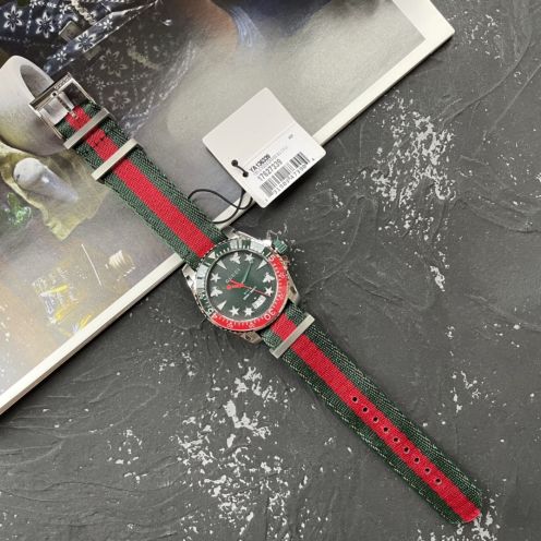 gucci の 腕時計 メンズ偽物 ウォッチ ナイロンバンド 運動風 ランニング用 直径40㎜ メンズ ブラック