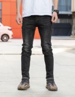 ルイヴィトンジーンズメンズコピー ズボン カジュアルパンツ プリント デニム素材 初夏新品 メンズ ブラック