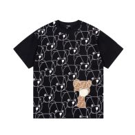 fendi t シャツ アウトレットスーパーコピー トップス 綿100% 短袖 柔らかい 熊プリント ファッション ブラック