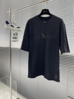 fendi シャツ メンズコピー 夏服 トップス 綿100％ ロゴプリント 短袖 シンプル 柔らかい 人気流行品 ブラック