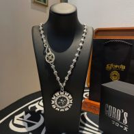 goro's ネックレス ゆう た 値段スーパーコピー 丸形のペンダント カップル 品質保証 パンクロッカー シルバー