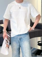イヴ サン ローラン t シャツ偽物トップス 短袖 最新デザイン ロゴプリント 柔らかい 純綿 メンズ ホワイト