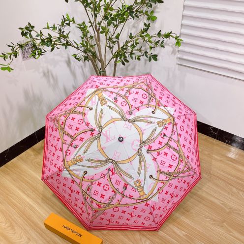 ルイヴィトン折りたたみ傘偽物 折り畳み傘 遮光 軽量 かわいい プリント 日傘 雨傘 ファッション ピンク