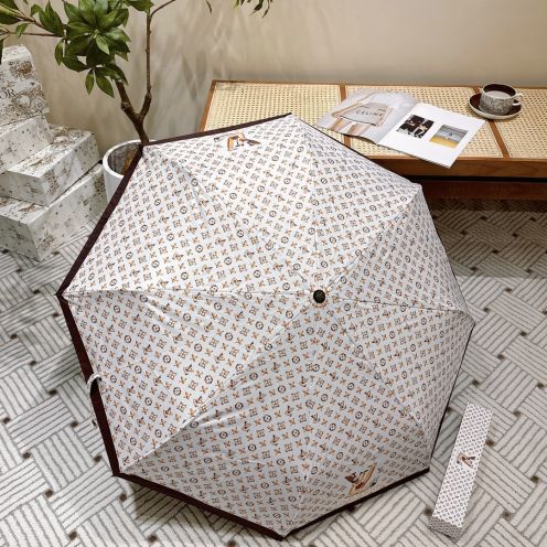傘 ルイヴィトン激安通販 折り畳み傘 遮光 遮熱 シンプル 花柄 自動開閉 日傘兼用雨傘 ホワイト
