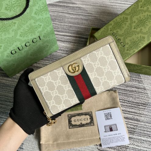 gucci 財布激安通販 コード523154 長財布 大容量 セパレート型 小銭入れ 花柄 レディース ベージュ色