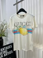 gucci t シャツ ドラえもん偽物 トップス 綿100％ 果物プリント 半袖 シンプル 超人気販売 ホワイト