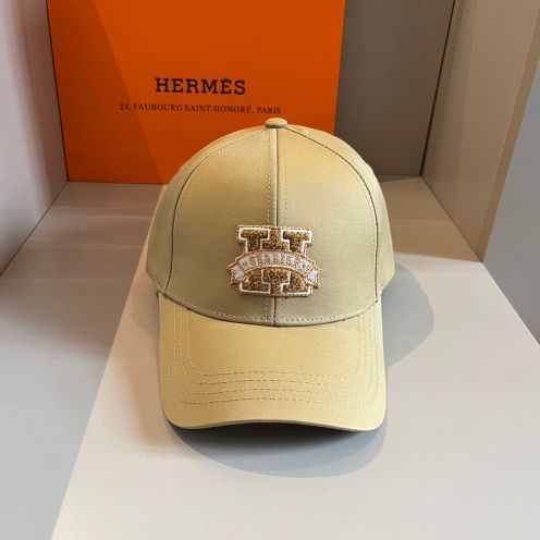 hermes キャップコピー 韓国風 シンプル 帽子 日焼け止め 男女兼用 野球用 イエロー