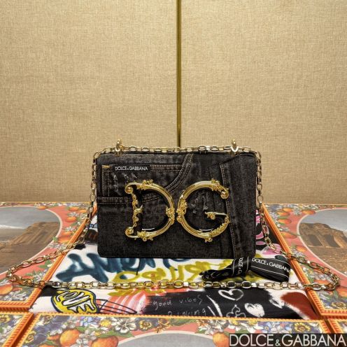 Dolce & Gabban ドルガバ トート バック偽物 チェーンバッグ 斜め掛けバッグ 1311 大人気 ブラック