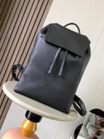 loewe バッグ偽物 レザー 柔らかい 牛革 大容量 バックバッグ プリント 通学 通学 ブラック