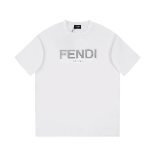 今季のおすすめ fendi 半袖Ｎ級品 Tシャツ トップス 純綿 ロゴプリント 男女兼用 シンプル 人気品 ホワイト