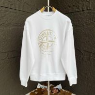 人気流行品 stone island ジップ パーカーコピー トップス ロゴプリント 純綿 通気性いい ホワイト