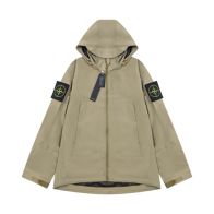 stone island シャツ ジャケット偽物 ジャケット トップス フード付き ハードシェルジャケット グレイ