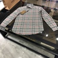 burberry シャツ キッズＮ級品 長袖 トップス ビジネス 通勤 格子模様 柔らかい 純綿 グレイ