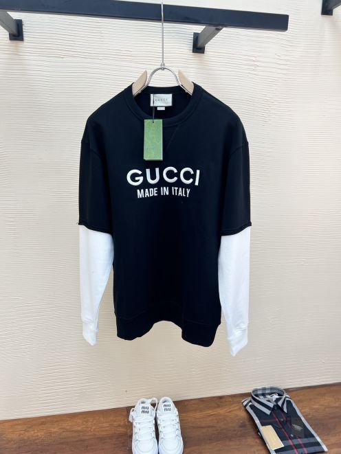 GUCCI レディース グッチパーカースーパーコピー 純綿 トップス 長袖 ロゴプリント 柔らかい シンプル ブラック