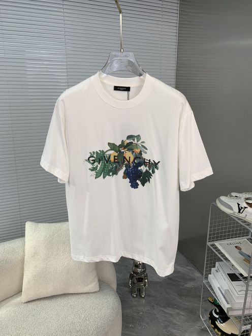 流行品 ジバンシー メンズtシャツコピー 短袖 トップス 柔らかい プリント 純綿 ゆったり ホワイト