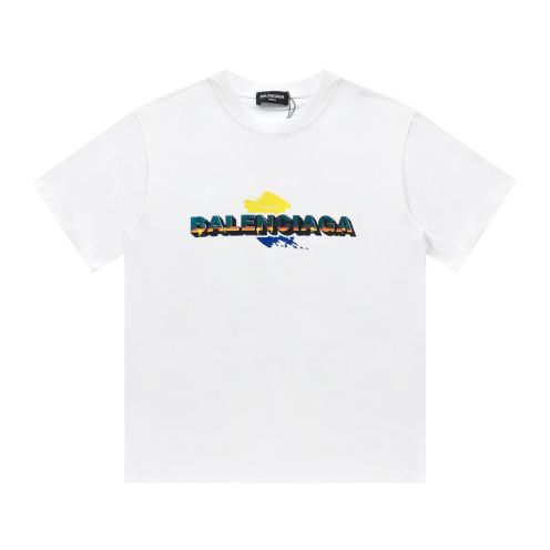 バレンシアガtシャツコーデスーパーコピー 純綿 半袖 シンプル 柔軟 トップス プリント ホワイト