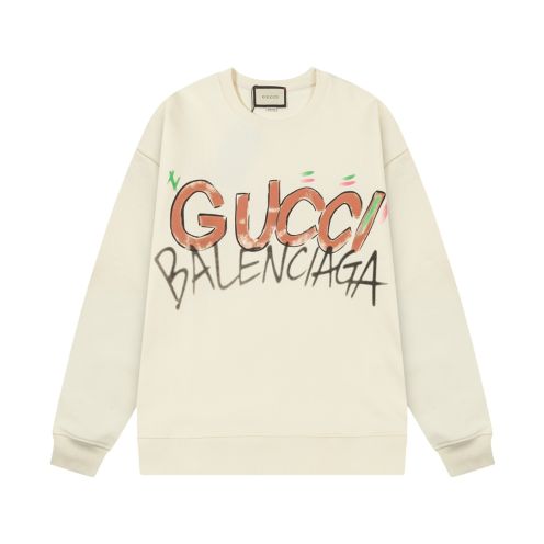 グッチパーカーメルカリスーパーコピー トップス gucci*balenciagaコラボ  純綿 シンプル ホワイト