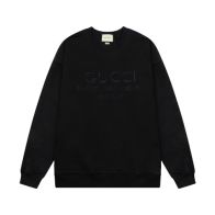 グッチパーカー 黒偽物 トップス gucci*balenciagaコラボ  プリント 純綿 人気品 ブラック