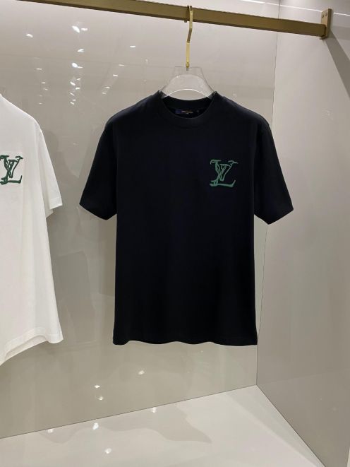 心地よい着用感 レディース ルイヴィトンtシャツＮ級品 ロゴプリント 純綿 半袖 シンプル まるくび ブラック