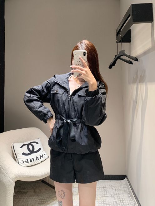 chanel ツイード ジャケット激安通販 秋冬服 アウター トップス 軽量 運動 ランニング ブラック