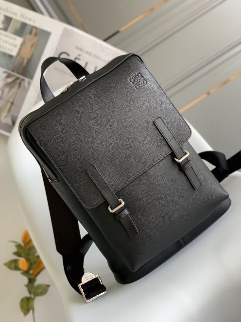 loewe バック バッグスーパーコピー 牛革 レザー  バックバッグ 大容量 通学 上質 10266ブラック