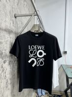 ロエベtシャツ メルカリスーパーコピー シンプル 柔らかい トップス ロゴプリント ブラック