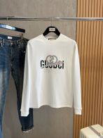 お買い得品 gucci t シャツ 値段コピー 純綿 トップス 長袖 高品質 ロゴプリント ホワイト