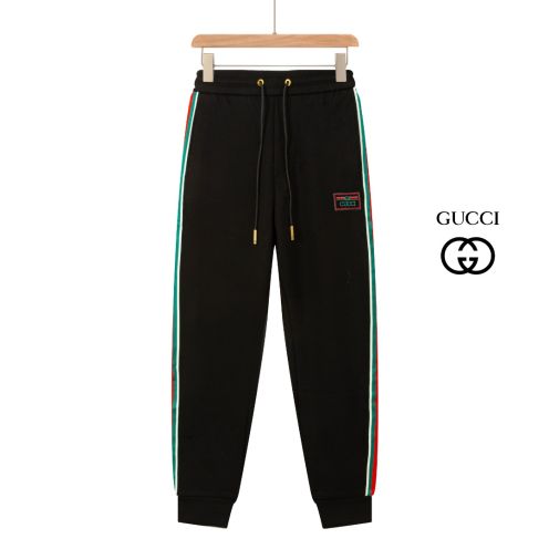 爆買いで大得価の gucci ズボン偽物 カジュアルパンツ 純綿 運動 ランニング 柔らかい ブラック