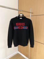 最新gucci ミッキー セータースーパーコピー ニット 柔らかい トップス 花柄 シンプル ロゴ編み ブラック