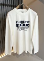 人気新品 burberry 長袖 t シャツコピー トップス プリント 純綿 通気性いい メンズ ゆったり ホワイト