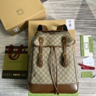 gucci バッグ レディコピー レザー 牛革 バックバッグ 花柄 大容量 696013 ブラウン