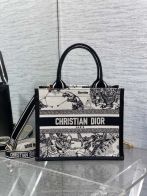 dior サドル バッグ偽物 ハンドバッグ プリント トートバッグ 動物刺繡 斜め掛けバッグ ブラック