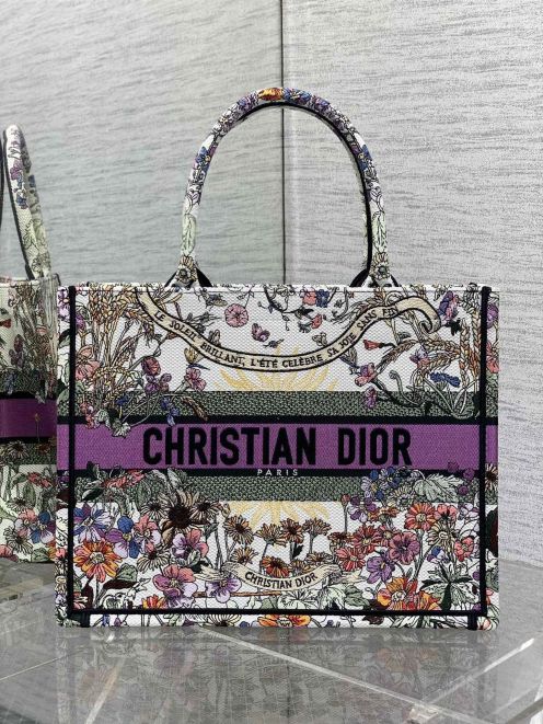 Mサイズ dior ボストン バッグ偽物 ハンドバッグ 斜め掛けバッグ 大容量 優雅 プリント 刺繍 カラフル