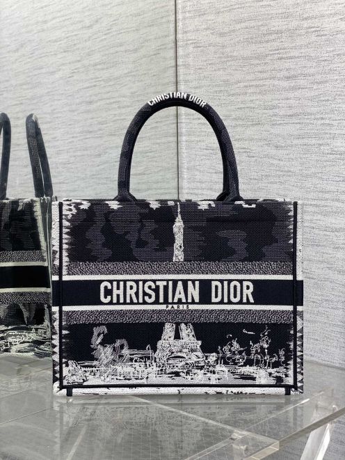 数量限定の爆買 dior カバン激安通販 ロゴ刺繍 ハンドバッグ 大容量 可愛い レディ ブラック