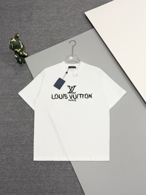 期間限定品 LV レディース ヴィトンtシャツ激安通販 コットン シンプル 短袖 純綿 トップス ホワイト