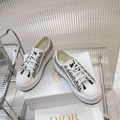 dior スニーカー レディーススーパーコピー 4.5㎝厚底 柔軟 カジュアルシューズ 横縞 ホワイト