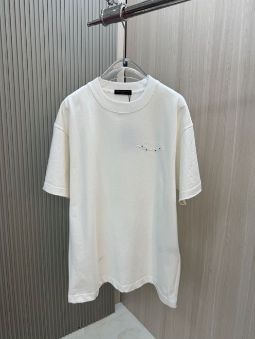 ルイヴィトン ロングtシャツコピー 100％綿 トップス 半袖 プリント シンプル 男女兼用 プリント ホワイト