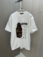 人気流行品 ルイヴィトン レディース t シャツコピー トップス 半袖 プリント 純綿 シンプル 男女兼用 プリント ホワイト